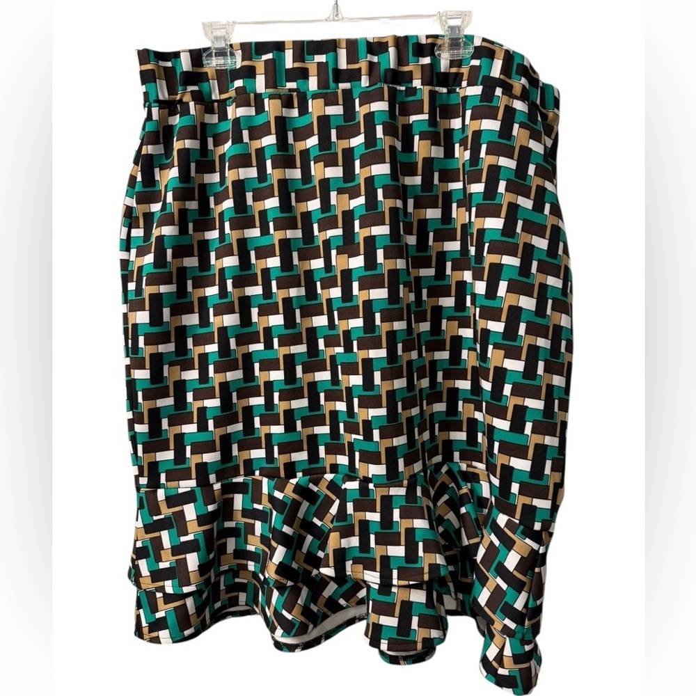 Women’s Ashley Stewart skirt with ruffles with elastic waistband NWOT Size 26/28